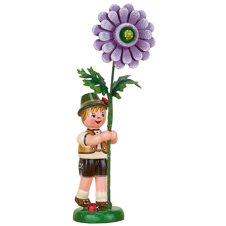Blumenkind Junge mit Dahlie  -  11cm