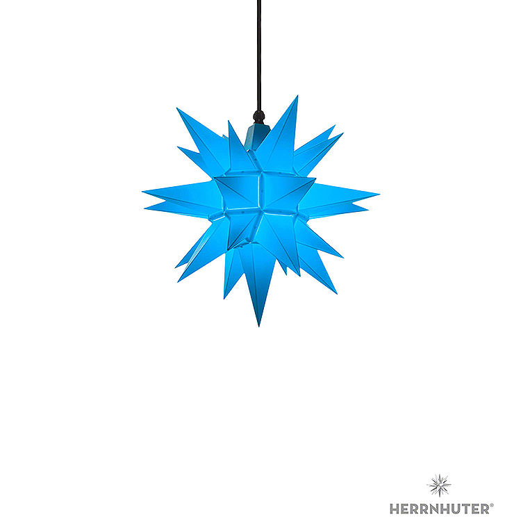 Herrnhuter Moravian Star A4 Blue Plastic  -  40cm/16 inch