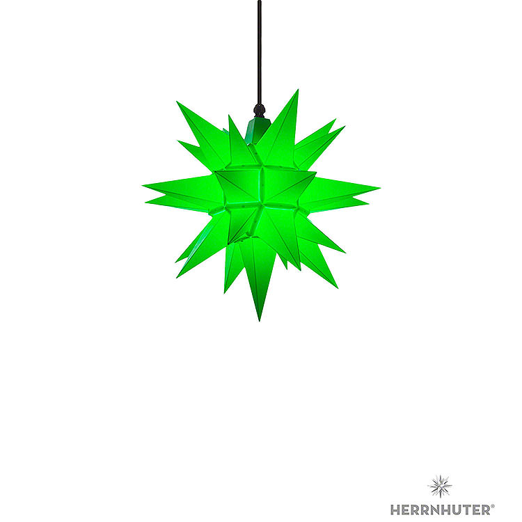 Herrnhuter Moravian Star A4 Green Plastic  -  40cm/16 inch