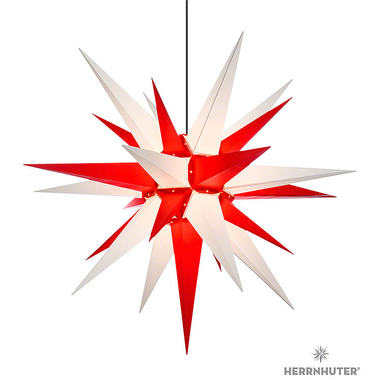 Herrnhuter Stern A13 weiß/rot Kunststoff  -  130cm