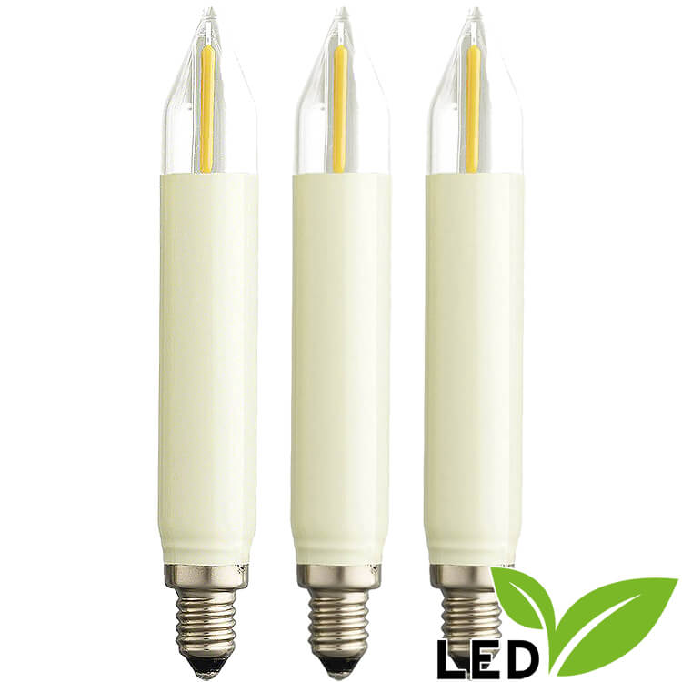 LED Small Shaft Bulb Filament  -  E10 Socket  -  12V