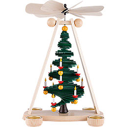 1 - Tier Pyramid with Level Christmas Tree  -  40cm / 15.7 inch
