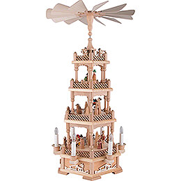 4 - Tier Pyramid  -  Nativity, Natural, Electric  -  61cm / 24.1 inch