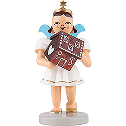 Angel Short Skirt with Gingerbread House  -  Colored  -  6,6cm / 2.6 inch