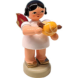 Angel with Bratwurst Roll  -  Red Wings  -  6cm / 2.4 inch