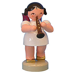 Angel with Clarinet  -  Red Wings  -  Standing  -  6cm / 2,3 inch