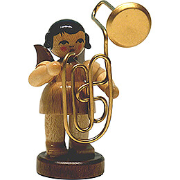 Angel with Contrabass Trombone  -  Natural  -  Standing  -  6cm / 2.4 inch