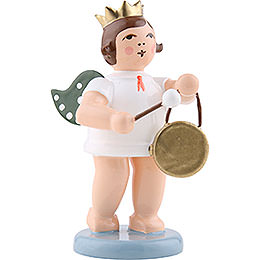 Angel with Crown and Gong  -  6,5cm / 2.5 inch