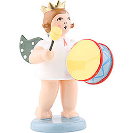 Angel with Crown and Large Drums  -  6,5cm / 2.5 inch