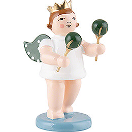 Angel with Crown and Maraca  -  6,5cm / 2.5 inch
