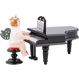 Angel with Crown at the Grand Piano  -  6,5cm / 2.5 inch