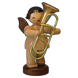 Angel with Tuba  -  Natural Colors  -  Standing  -  6cm / 2,3 inch