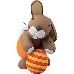 Bunny "Heiner" with Easter Egg  -  16cm / 6.3 inch