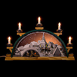 Candle Arch  -  Johannis Mine of Seifen with Miners  -  55x31cm / 21.7x12 inch