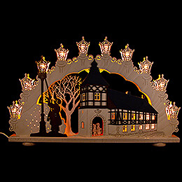 Candle Arch  -  Romantic Old Town Scene  -  66x41cm / 26x16.1 inch
