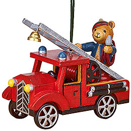 Christbaumschmuck Feuerwehr mit Teddy  -  8cm