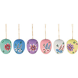 Easter Ornament  -  Easter Egg Semigloss  -  6 pieces  -  4cm / 1.6 inch