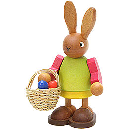 Female Bunny with Egg - Basket  -  8,5cm / 3.3 inch