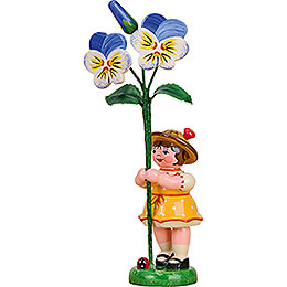 Flower Child Girl with Horned Violet  -  11cm / 4.3 inch