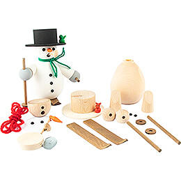 Handicraft Set  -  Smoker  -  Snowman on Ski  -  14cm / 5.5 inch