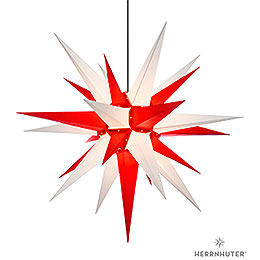 Herrnhuter Moravian Star A13 White/Red Plastic  -  130cm/51 inch