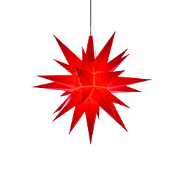 Herrnhuter Moravian Star A1e Red Plastic  -  13cm/5.1 inch