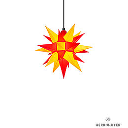 Herrnhuter Moravian Star A4 Yellow/Red Plastic  -  40cm/16 inch