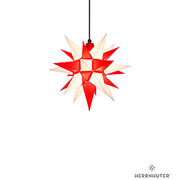 Herrnhuter Stern A4 weiß/rot Kunststoff  -  40cm