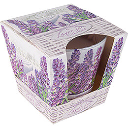 JEKA Scented Candle  -  Lavender Basket  -  Floral Lavender  -  8,1cm / 3.2 inch