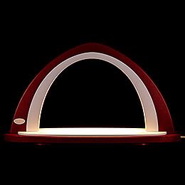Light Arch without Figurines  -  Bordeaux/White  -  52x29,7cm / 20.5x11.7 inch