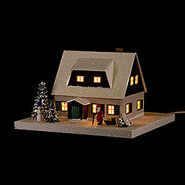 Lighted House Ore Mountains Home with Lobby  -  11,5cm / 4.5 inch