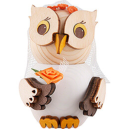 Mini Owl Bride  -  7cm / 2.8 inch
