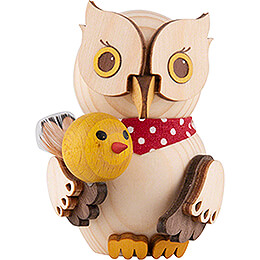 Mini Owl with Chick  -  7cm / 2.8 inch