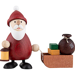 Santa with Lantern and Sleigh  -  9,5cm / 3.7 inch