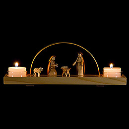 Schwibbogen Christi Geburt  -  natur  -  24x12cm