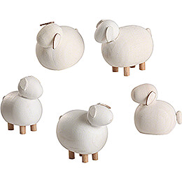 Sheep  -  5 pieces  -  3,5cm / 1.4 inch