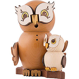 Smoker  -  Owl with Child  -  15cm / 5.9 inch