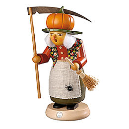 Smoker  -  Witch with Pumpkin  -  25cm / 10 inch