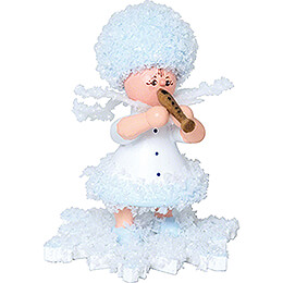 Snowflake with Flute  -  5cm / 2 inch