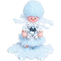 Snowflake with Snow Crystal  -  5cm / 2 inch