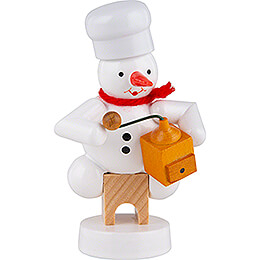 Snowman Baker with Coffee Grinder  -  8cm / 3.1 inch