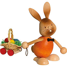 Snubby Bunny with Egg Cart  -  12cm / 4.7 inch