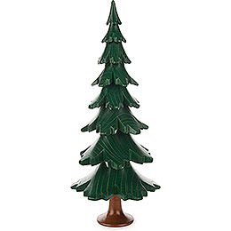 Solid Wood Tree  -  Green  -  24,5cm / 9.6 inch