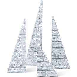Spruces with Snow  -  Set of Four  -  14cm / 5.5 inch