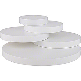 Steps with Five Disks, White  -  10,5cm / 4.1nch
