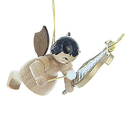 Tree Ornament  -  Angel with Chime  -  Natural Colors  -  Floating  -  5,5cm / 2.2 inch