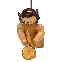Tree Ornament  -  Angel with Saxophone  -  Natural Colors  -  Floating  -  5,5cm / 2,1 inch