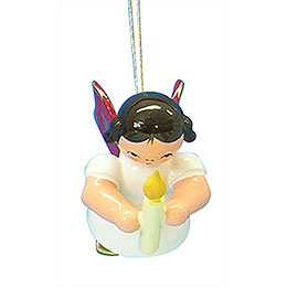 Tree Ornament  -  Angel with Torch  -  Red Wings  -  Floating  -  6cm / 2,3 inch