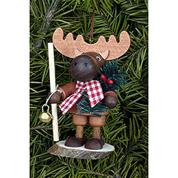 Tree Ornament  -  Moose Natural  -  9,5cm / 4 inch