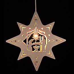 Window Picture Star "Nativity"  -  31x31x5cm / 12.2x12.2x2 inch